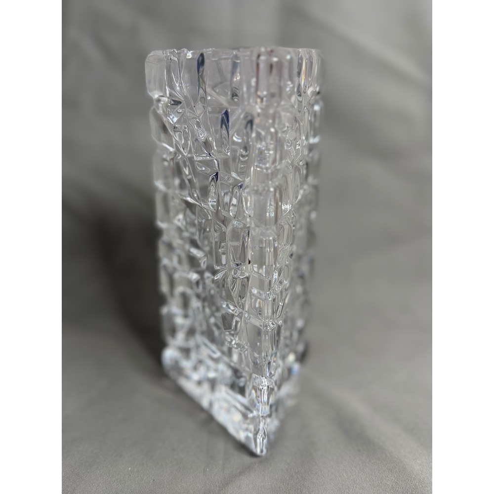 Tiffany & Co Sierra Vase Geometric Textured Rock Cut Triangle Brutalist Style - Picture 3 of 6